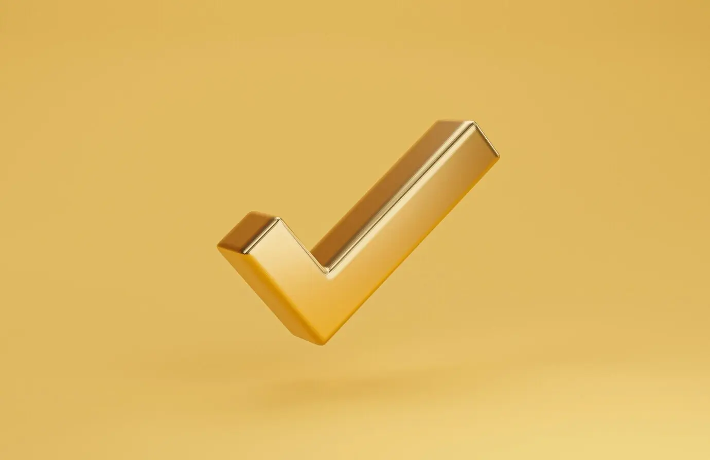 Золотой знак подтверждения, символизирующий обеспечение наилучшего качества, гарантию продукта и концепцию сервиса ISO.